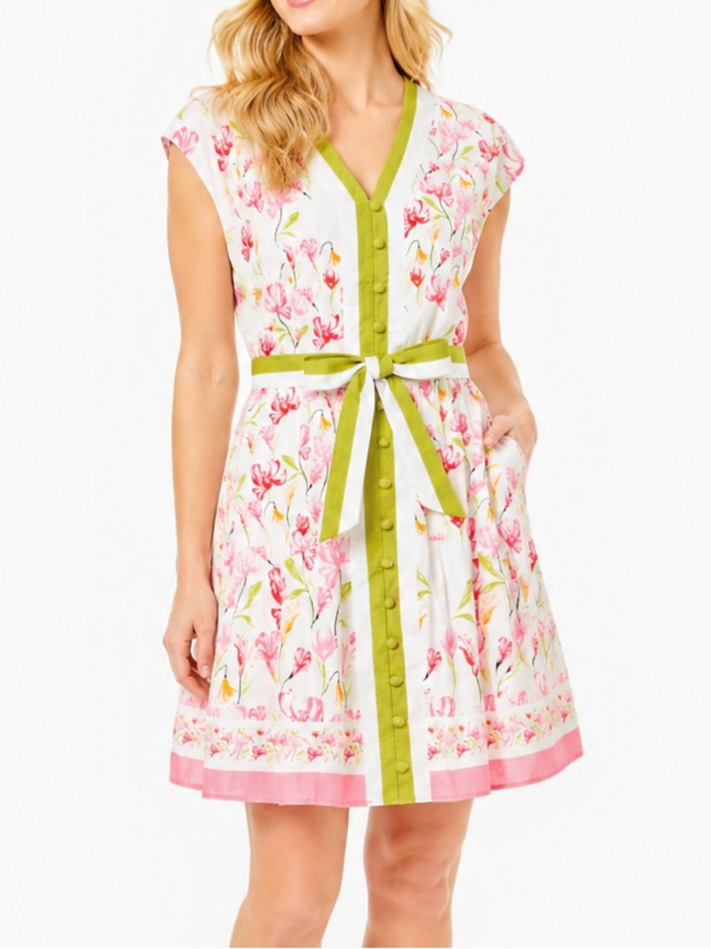 NEW ANNA CATE Ruby Mini Dress in Pink Lilly Floral Womens Medium NWT.  21